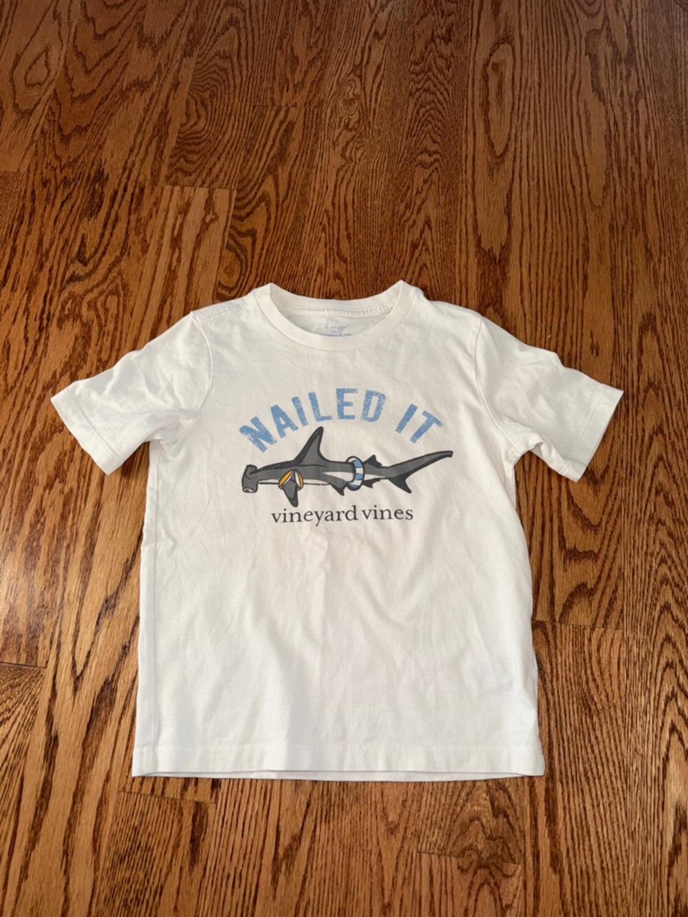 Vineyard Vines White Kids 'Nailed It' Hammerhead Graphic Tee